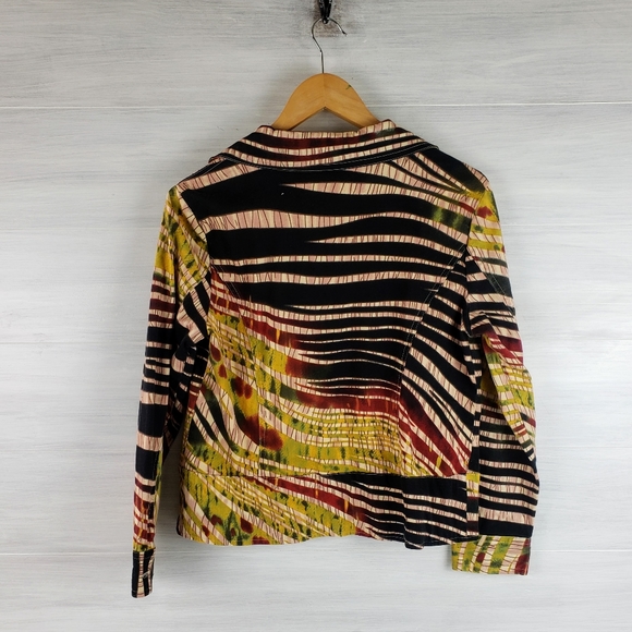 Draper's & Damon's Zip Animal Print Blazer Jacket - Picture 7 of 11